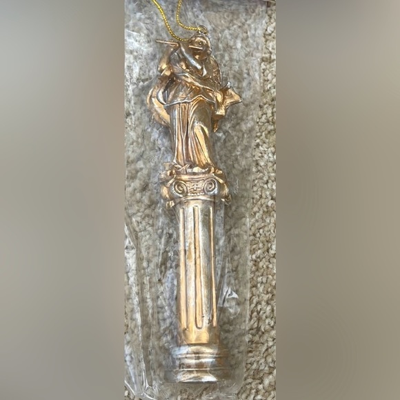 NIP 2 Vintage Paul Minor Gilded Angel Christmas Tree Ornaments Mandolin Flute - Picture 5 of 6